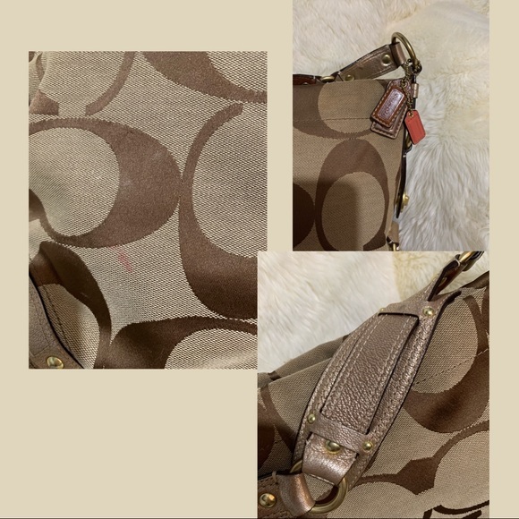 COACH SIGNATURE SHOULDER HOBO HANDBAG  #10620 - Picture 5 of 10